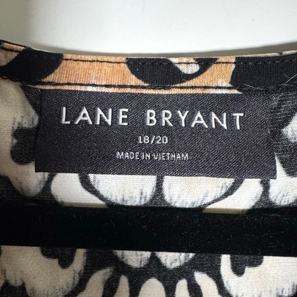 LANE BRYANT Pull Over Top Black Cream Gold Size 18 - 20 - Picture 5 of 7